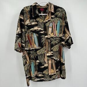 Buster Gear Mens Hawaiian Shirt Size XL Surfboard Tropical Aloha‎ Made in USA